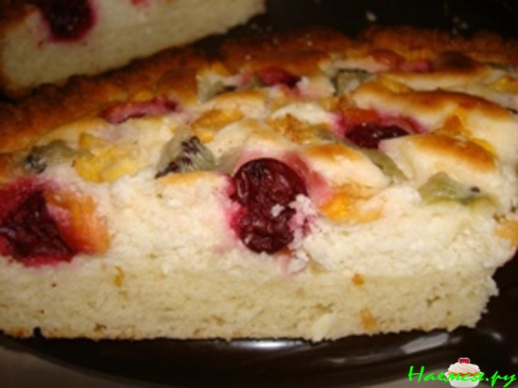 Творожный пирог с творожно-сырной начинкой