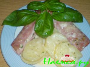 Запеканка из спаржи, ветчины и картофеля Запеканка из спаржи, ветчины и картофеля