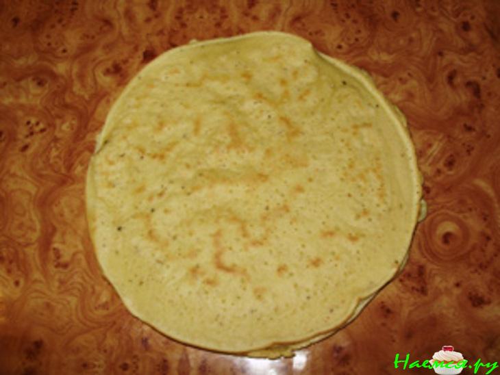 Тортик закусочный "Женский каприз" со свининой и шампиньонами Тортик закусочный "Женский каприз" со свининой и шампиньонами