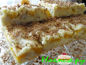 Нежный пирог с персиками