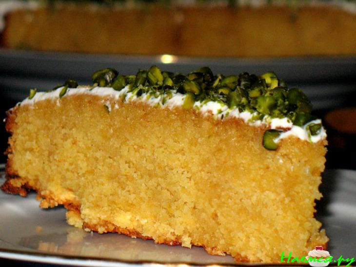 Абрикосовый пирог с фисташками (Keik me eginis kai verikoko)