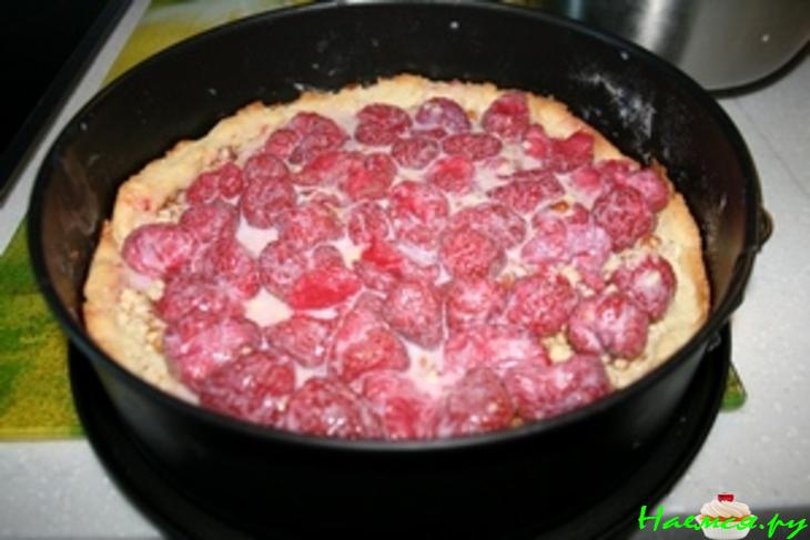 Пирог песочный "Клубника со сливками"