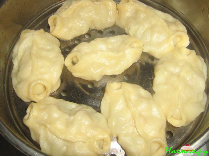 Манты с нежной, рыбной начинкой