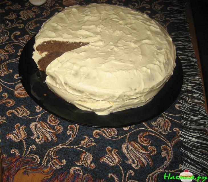 Торт с какао и заварным кремом