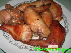 Крылышки куриные в медовой глазури Крылышки куриные в медовой глазури