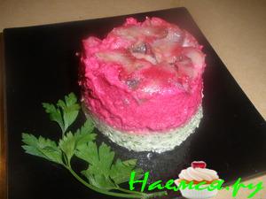 Закуска из сельди с двумя муссами
