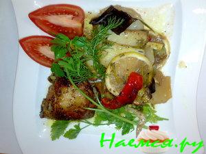 Печеный картофель с курицей