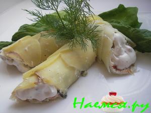 Картофельные рулеты с морским окунем Картофельные рулеты с морским окунем