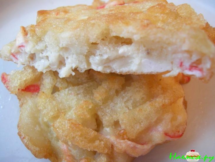 Рыбные оладьи с хлебной корочкой Рыбные оладьи с хлебной корочкой