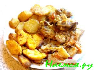 Гусиное филе с айвой