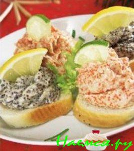 Канапе с икорной пеной
