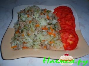 Капуста тушеная с фаршем