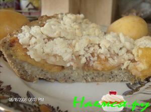 Маковый пирог с абрикосами