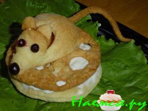 Слойки "Мышка на сыре"