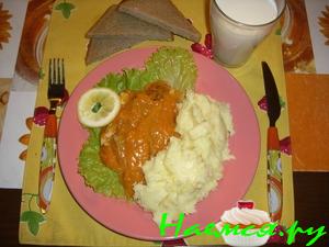 Вкусная рыбка в оранжевой подливке!