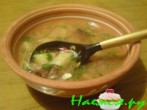 Суп с печенью по-деревенски