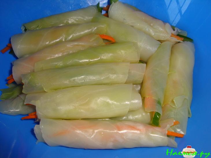Закуска "Капустные рульки"