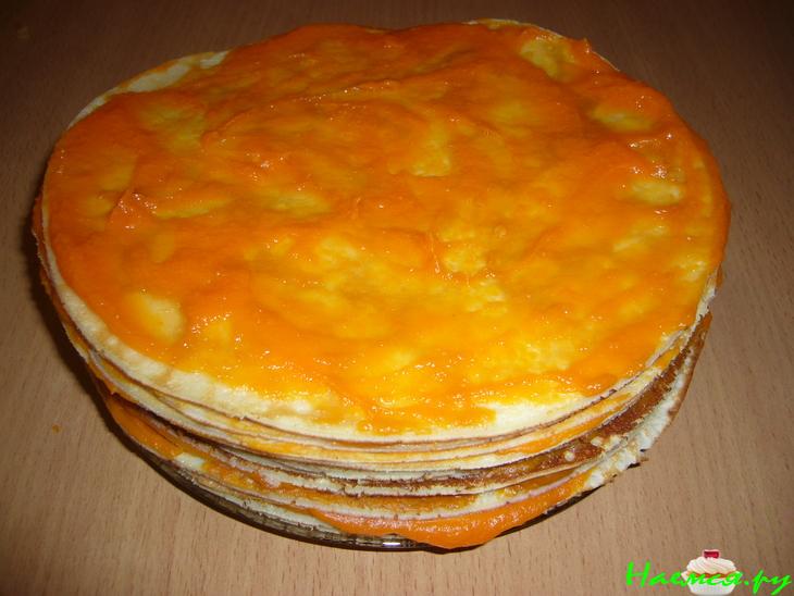 Сладкий блинный тыквенный пирог