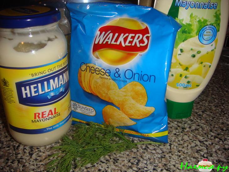 Салатик с копченой колбаской "Выдумка"