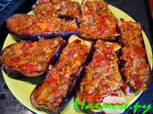 Лодочки из баклажанов