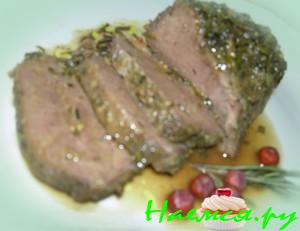 Говядина запеченная с лесным ароматом Говядина запеченная с лесным ароматом