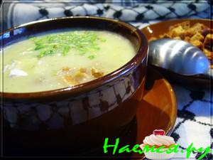 Сырный суп-пюре с крессом