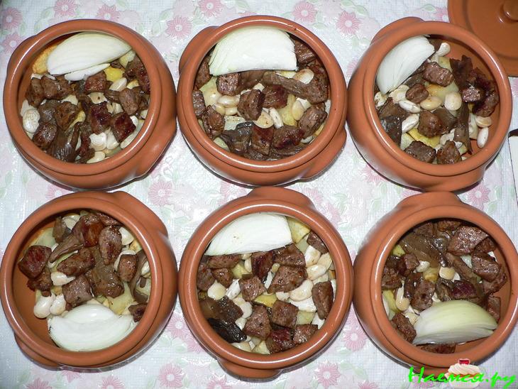 Чанахи с сушёными белыми грибами