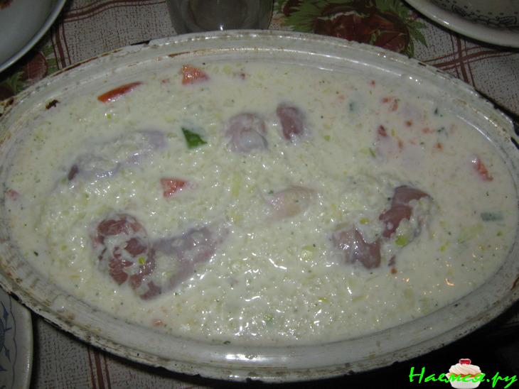 Курочка с овощами и чесноком Курочка с овощами и чесноком