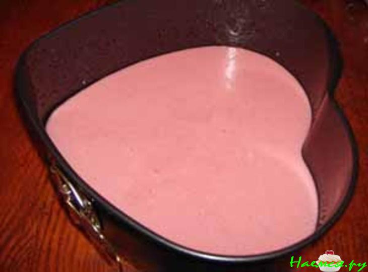 Торт "Валентинка" с желе Торт "Валентинка" с желе