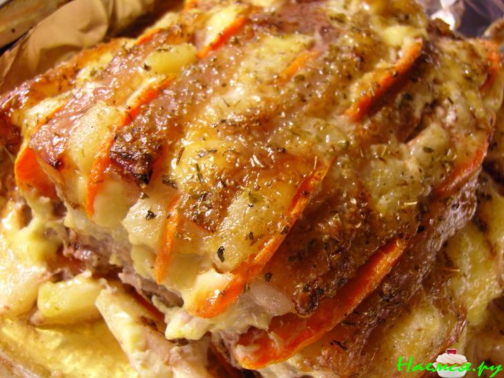 Свинина - книжка с ананасом и морковкой Свинина - книжка с ананасом и морковкой