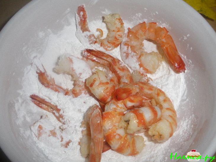 Креветки по-китайски с медом