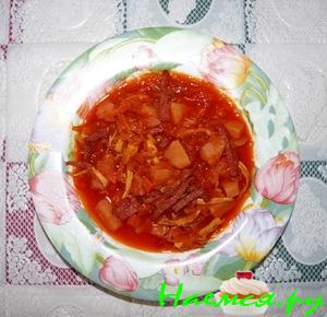 Рагу из свеклы с копченостями Рагу из свеклы с копченостями