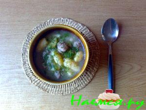 Фасолевый супчик с изюминкой, точнее - с шишечкой