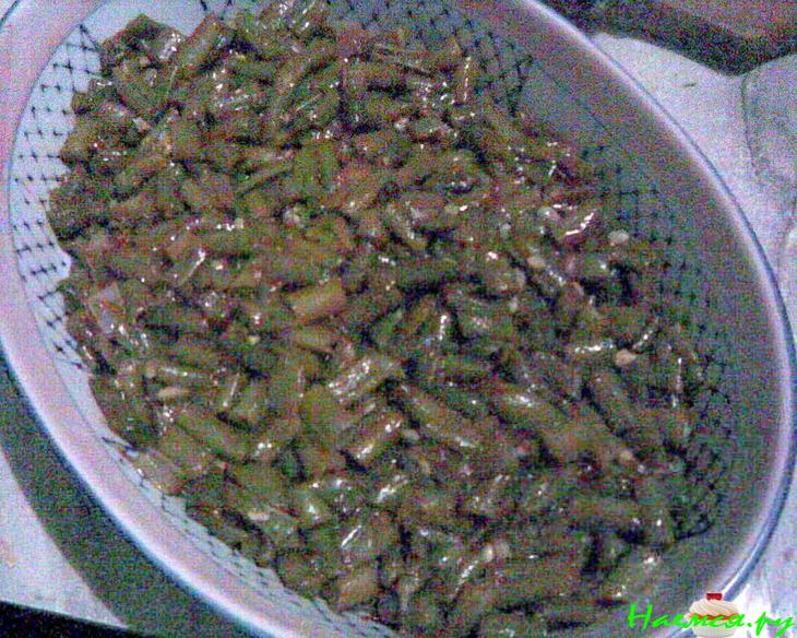 Зубатка со спаржевой фасолью