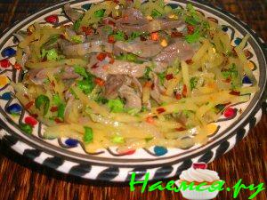 Салат корейский из куриных желудочков Салат корейский из куриных желудочков