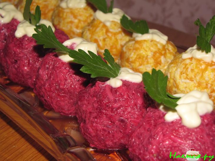 Свекольные и морковные колобки