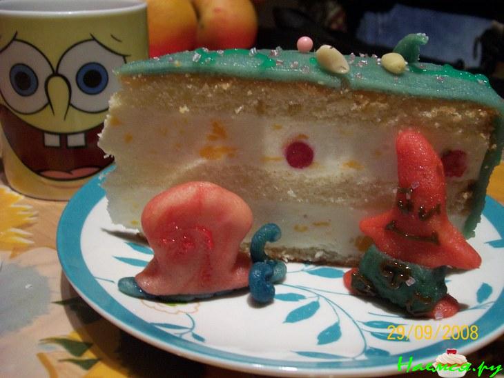 Торт бисквитный "Губка Боб"