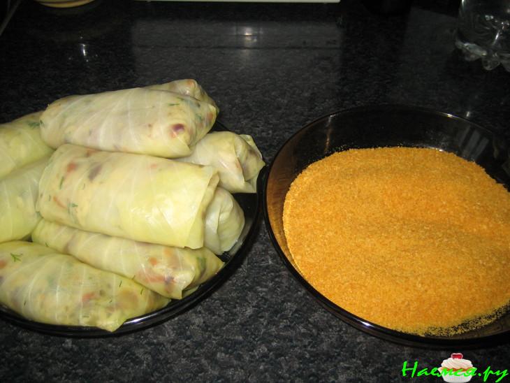 Постные голубцы с шампиньонами