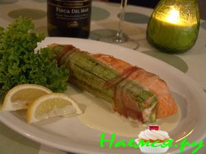 Семга с кабачком