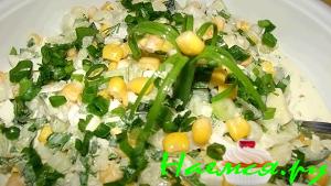 Салат с кукурузой "Солнышко"