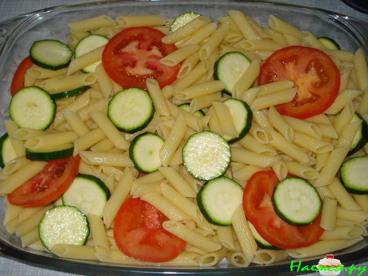 Запеканка из кабачков с рожками