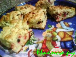 Пирог с клюквой и лимоном