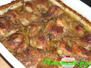 Куриные окорочка в луковой подливке