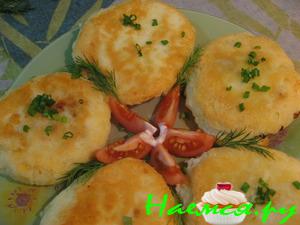 Картофельные зразы с копченой рыбой