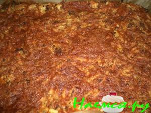 Пирог с картофеля и тунцом