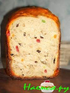 Кулич с яблоком и ликером в хлебопечке