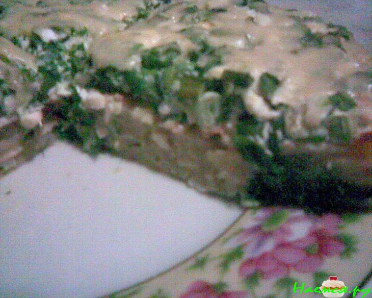 Открытый картофельный пирог - запеканка с зеленью Открытый картофельный пирог - запеканка с зеленью