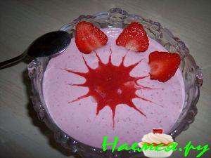 Творог с клубникой