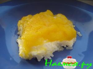 Тыквенная запеканка с творогом и рисом