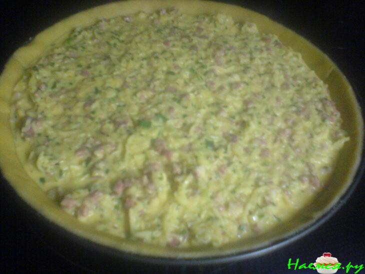 Луковый пирог с окороком